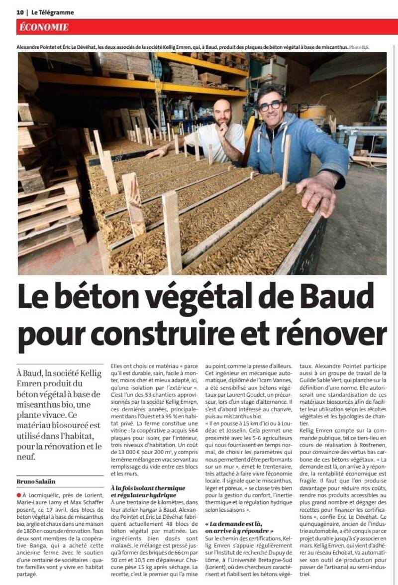 2024.04.23 – article adhérent Kelling Emren – telégramme Ouest France – BZH
